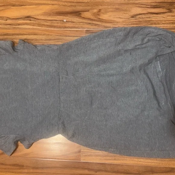 Elegant Gray Women's silver button detail Dress - Picture 2 of 2